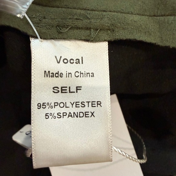 Vocal Lesal Upcycled Fringe Jacket Olive Green Beaded Floral Western Boho - Picture 7 of 12